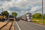 CBQ E5A Locomotive Nebraska Zephyr & Chicago Transit Authority car